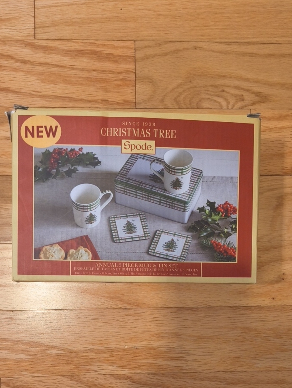 Spode Christmas Tree 5 Pcs Mug & Tin Set 2025 NWT